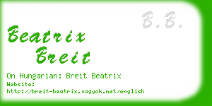 beatrix breit business card